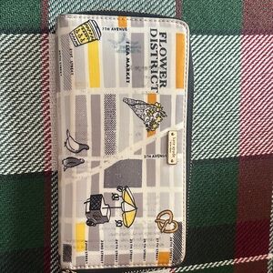 Kate Spade Black and White Striped Wallet